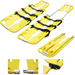 BARELLA A CUCCHIAIO PIEGHEVOLE HDPE - peso 8kg - portata 160kg - completa di 3 cinture - gialla