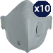 MASCHERINA FACCIALE RESPIRATORIA  FFP3 con valvola - filtrante>98% - ripiegabile - conf.10pz