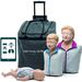 SET MANICHINI BLS RCP LITTLE FAMILY PACK QCPR con trolley da trasporto